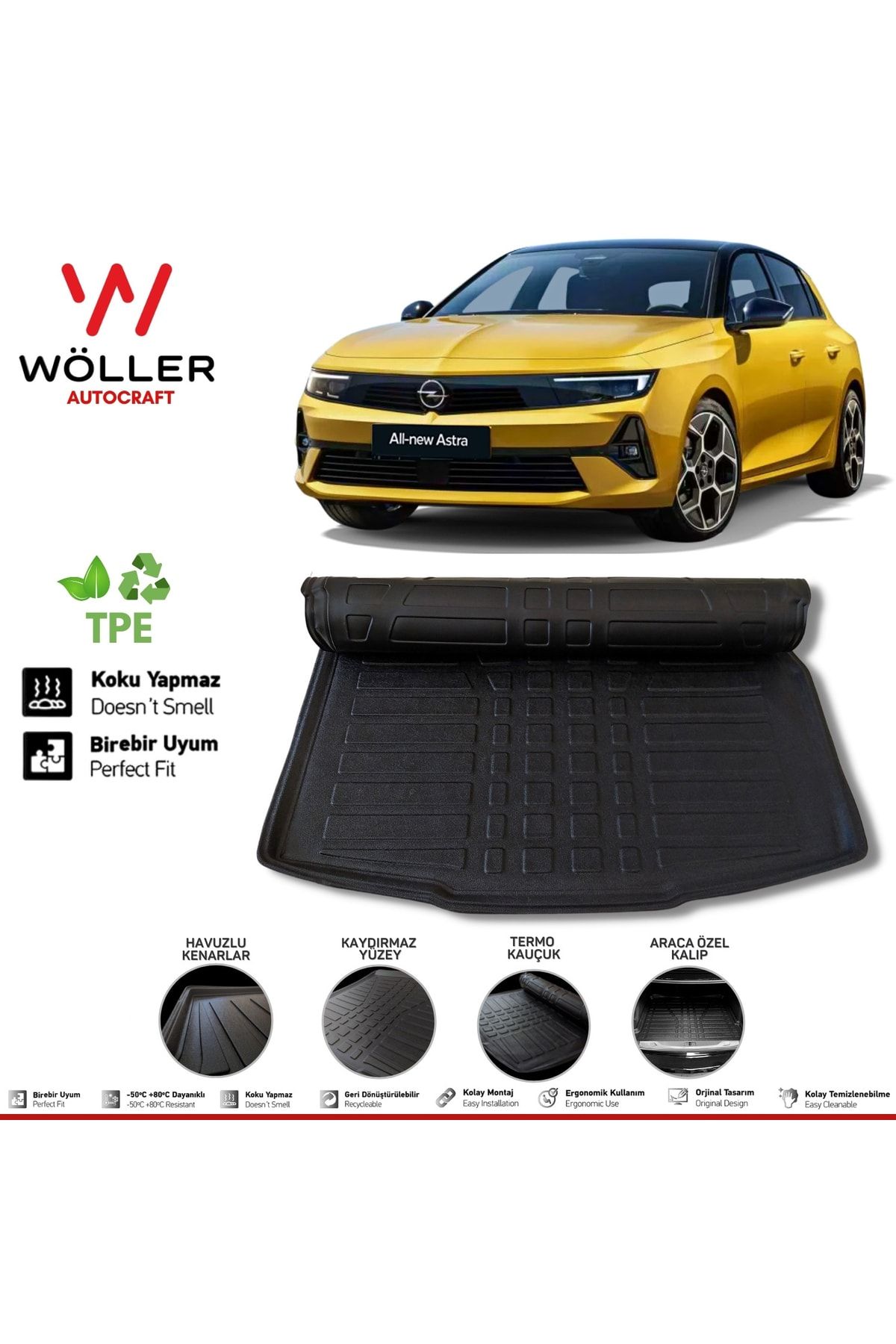 Багажный пул Wöller Opel Astra L после 2022 года 3d Ultraflex Flexible wöllerultraflex163