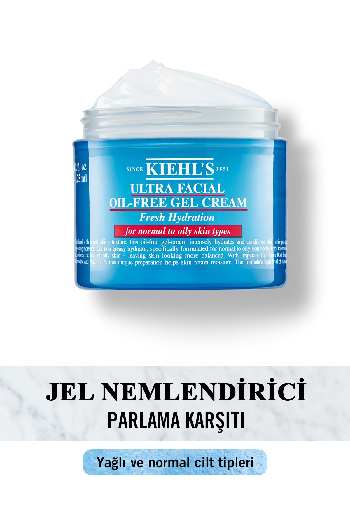 Kiehl's Ultra Facial Oil-free Yağlı Ciltler Için 24 Saat Nemlendiren Gözenek Karşıtı Jel Krem 125 ml