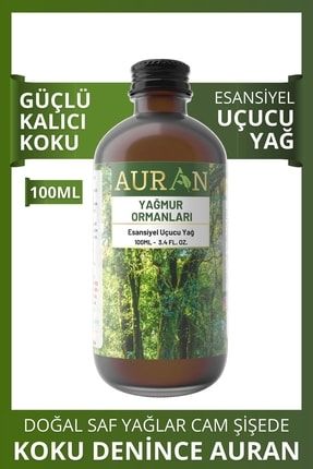 Yağmur Ormanları Saf Esansiyel Uçucu Yağ Buhurdanlık Yağı Difüzör Esansı Aromaterapi Ortam 100ml UÇUCUYAĞ100ML50