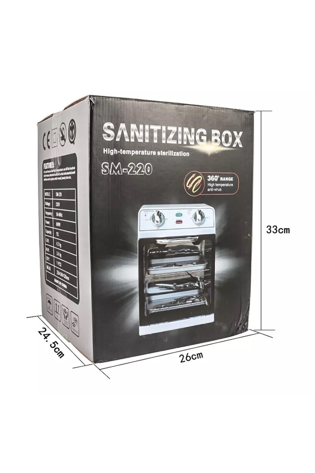 Yüksek Isılı Steril Cihazı Alet Dezenfeksiyon Sterilizasyon Makinesi 12 Litre Hacim
