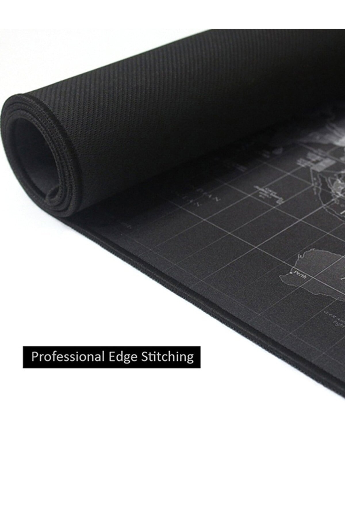 Dünya Desenli Mausepad 90x40 Xl 3 Mm Kauçuk Kaymaz Taban Oyuncu Gaming Mouse Pad 3