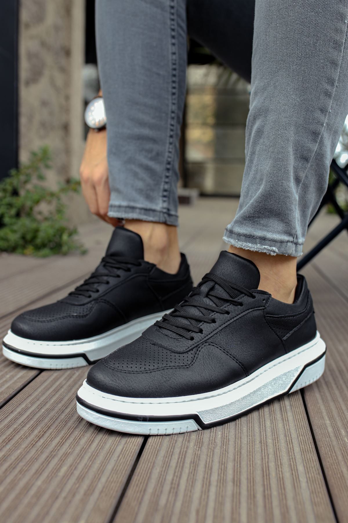 remss Rm075 Ipekyol White Sole Men s Shoes Black