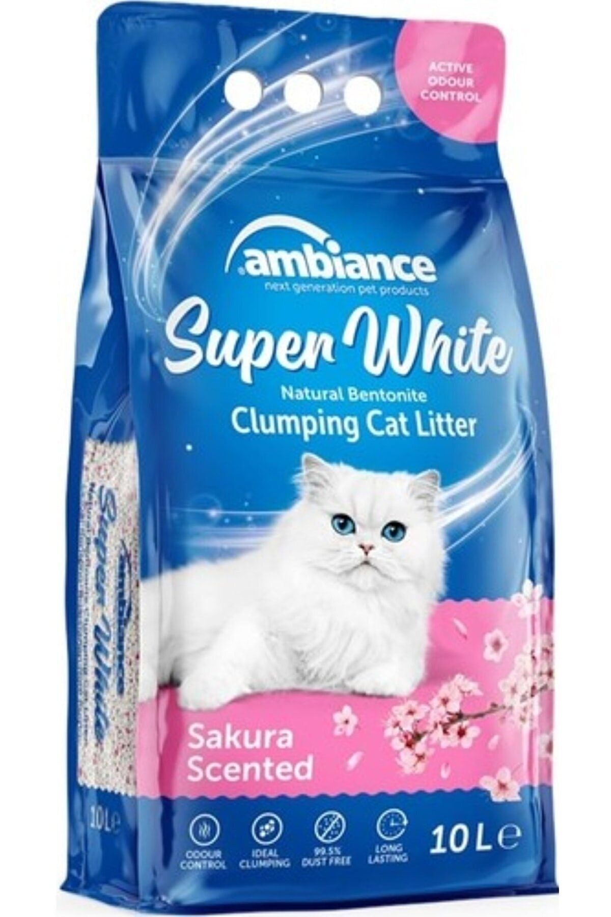 Ambiance Sakura Çiçeği Kokulu Kedi Kumu 10 Lt