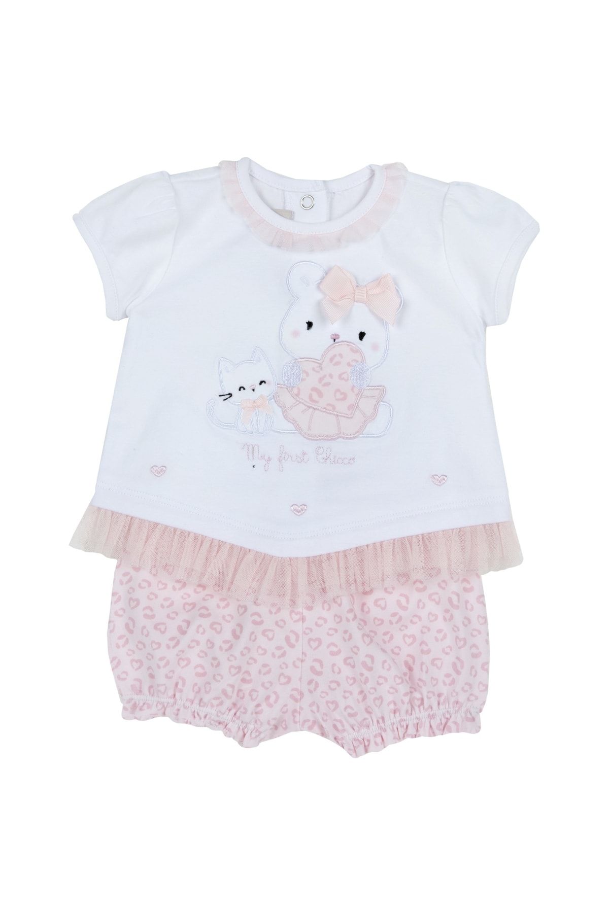 Chicco Komplet Top I Szorty Z Tiulu - Zrównoważona Bawełna Kobieta - 6 months