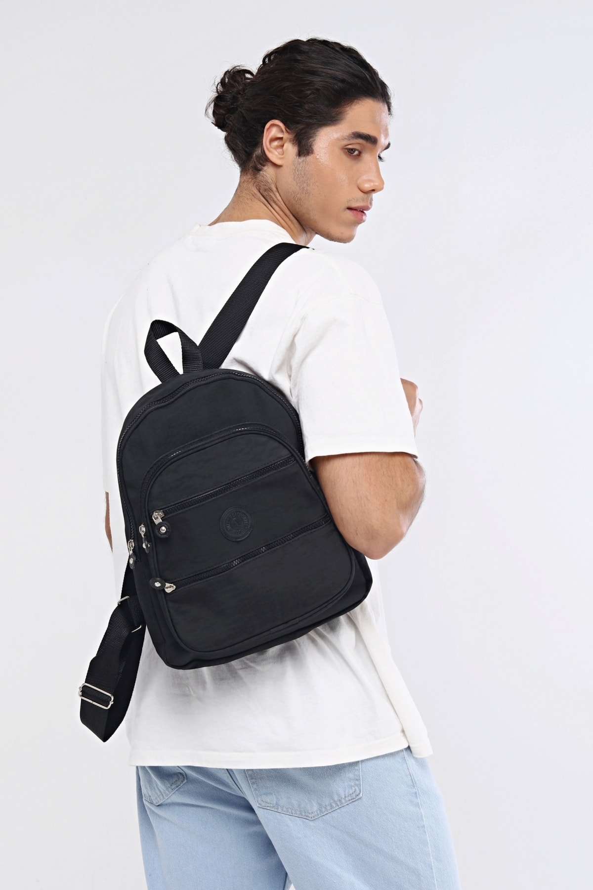 کوله پشتی زنانه مشکی Luvenis | LVNS99BP00 اورجینال - تصویر 4