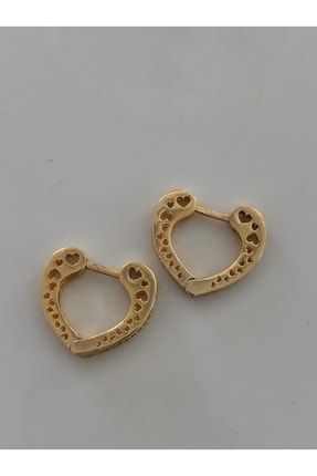 Vintage Zirkon Taşlı Kalp Desenli Küpe TYC00495134400