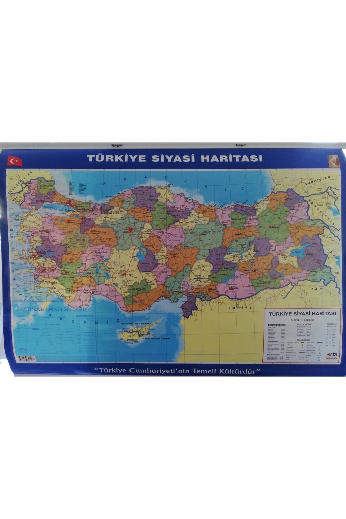 Genel Markalar Türkiye 50*70 Siyasi Ve Fiziki Harita
