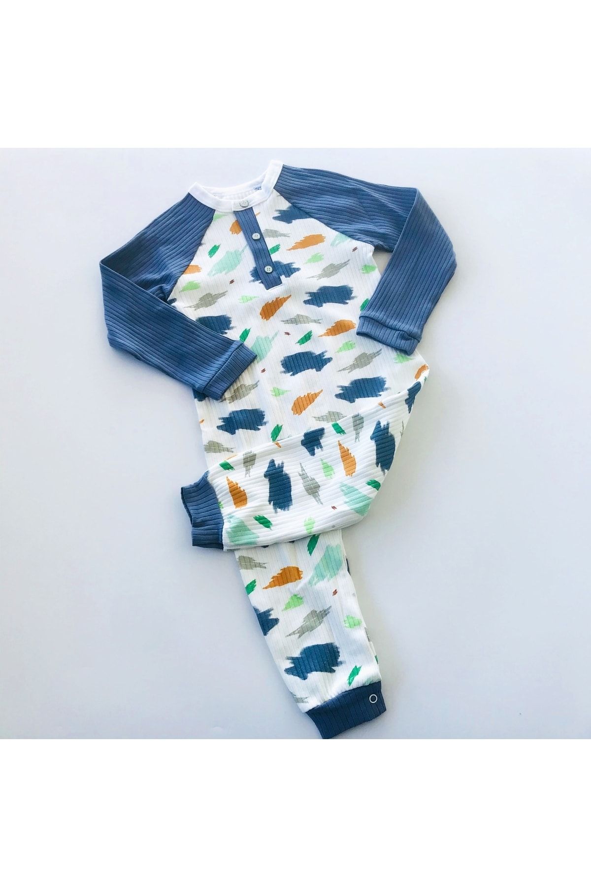 Kidaxi Mixed Print Patterned Camisole Jumpsuit with Snaps at the