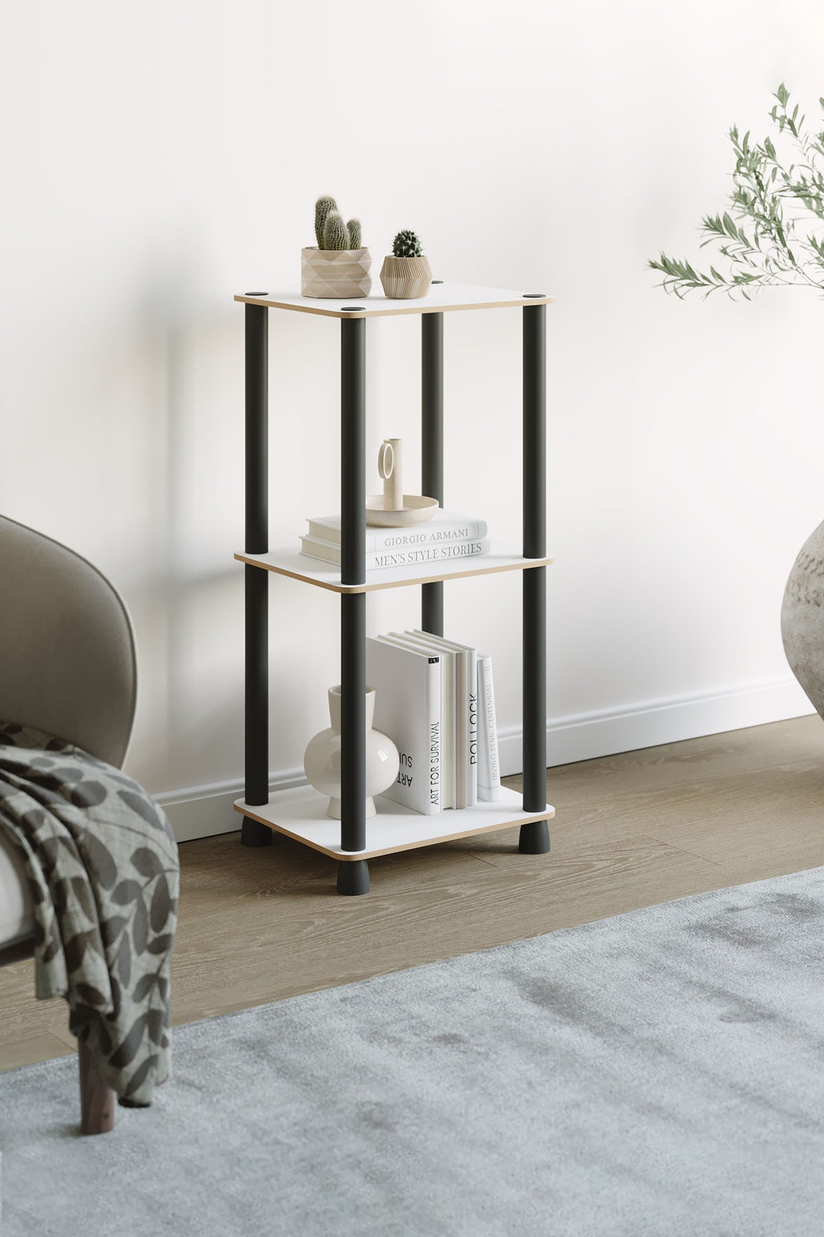 ATA HOME Víceúčelový organizér na dřevěné police Police na knihy