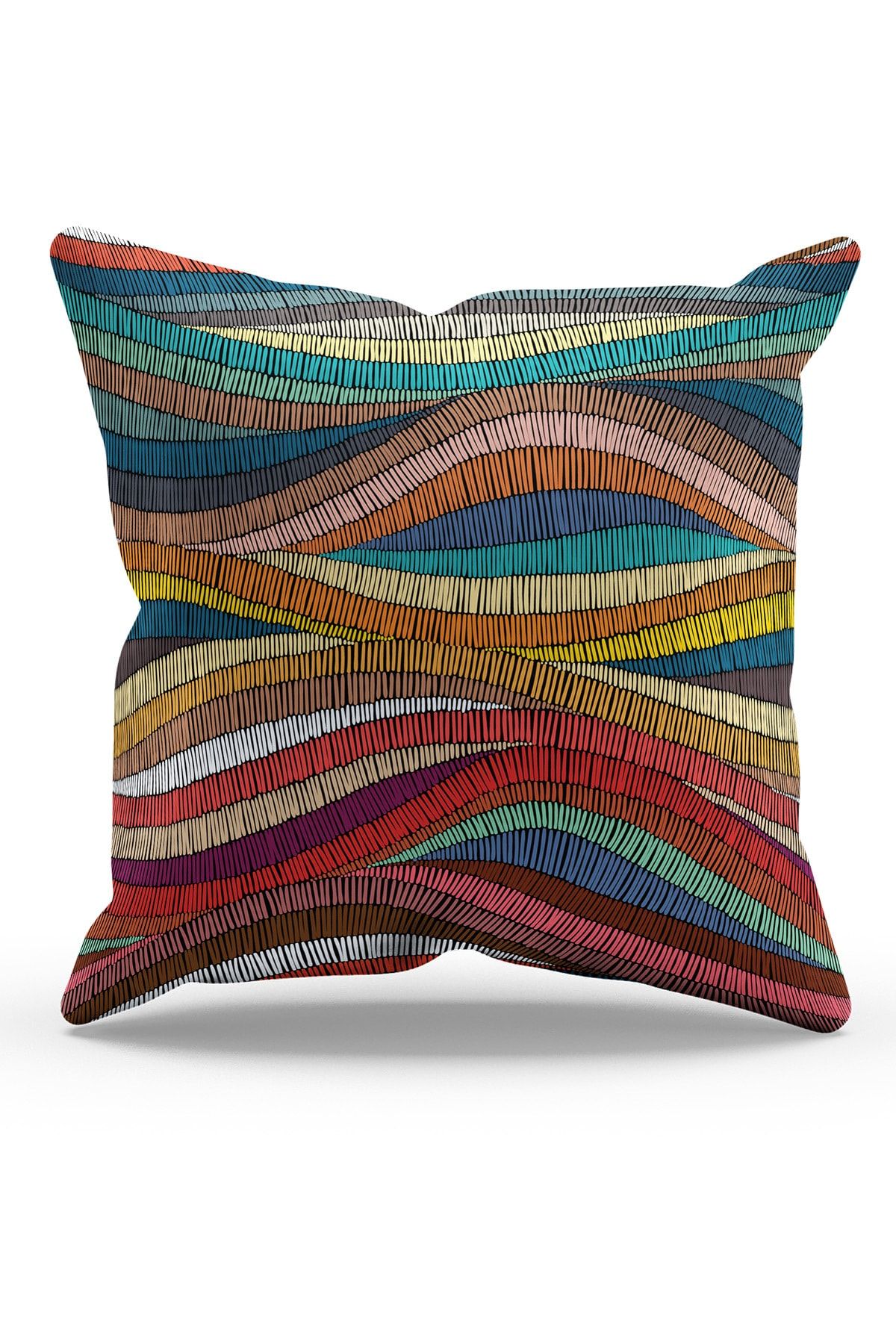 Moud's-Double Sided Printed Rug Line Patterned 2-Piece Combination Suede Throw Pillow Case 2