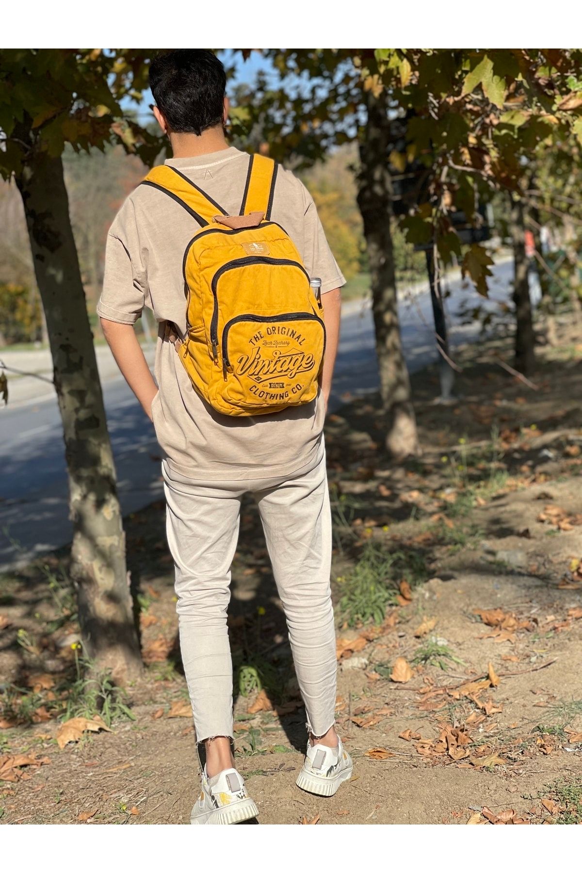 ZACH ZACHARY Charlotte Mustard Yellow Backpack School Laptop