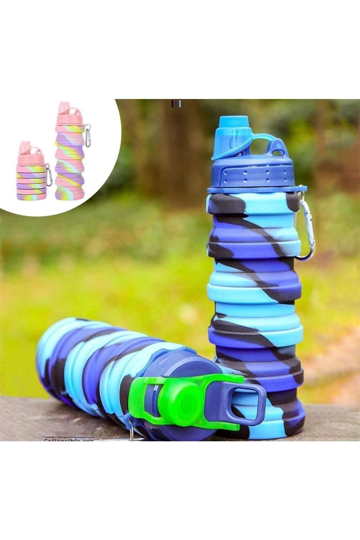Monark 500 Ml Sızdırmaz Katlanabilir Portatif Silikon Su Matarası Taşınabilir Kamp Matarası Bpa Içermez