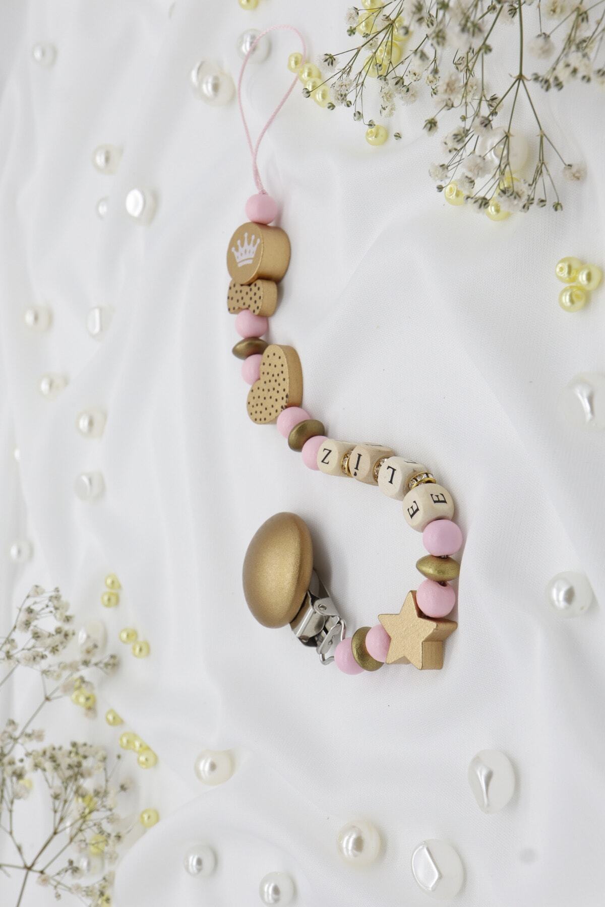 lilamtasarım Isimli Bebek Emzik Zinciri fotoğrafı 4 (önizleme)