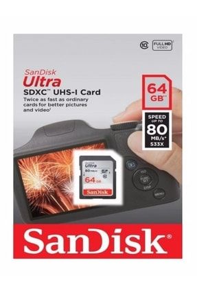 Sandisk Ultra Sdhc 80mb/s Class 10 Uhs-ı Hafıza Kartı 64 Gb Sdsdunc sn3