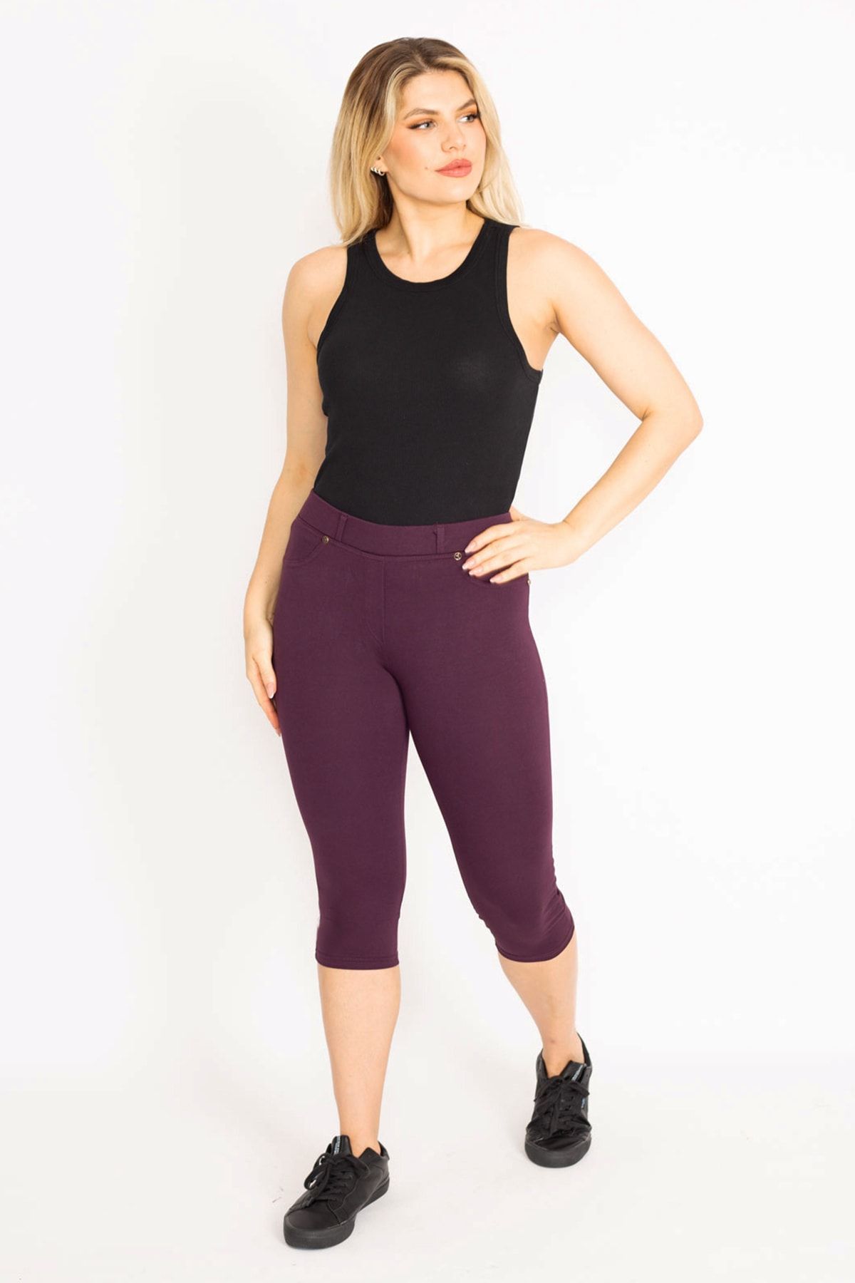 Leggings with online front pockets