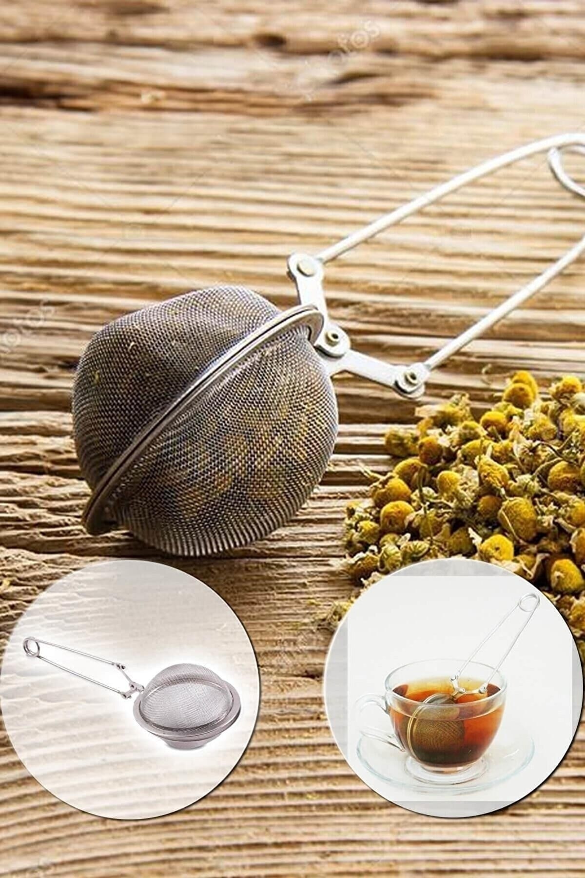 AYACO Maşalı Açılıp Kapanan Çay Demleme Süzgeci