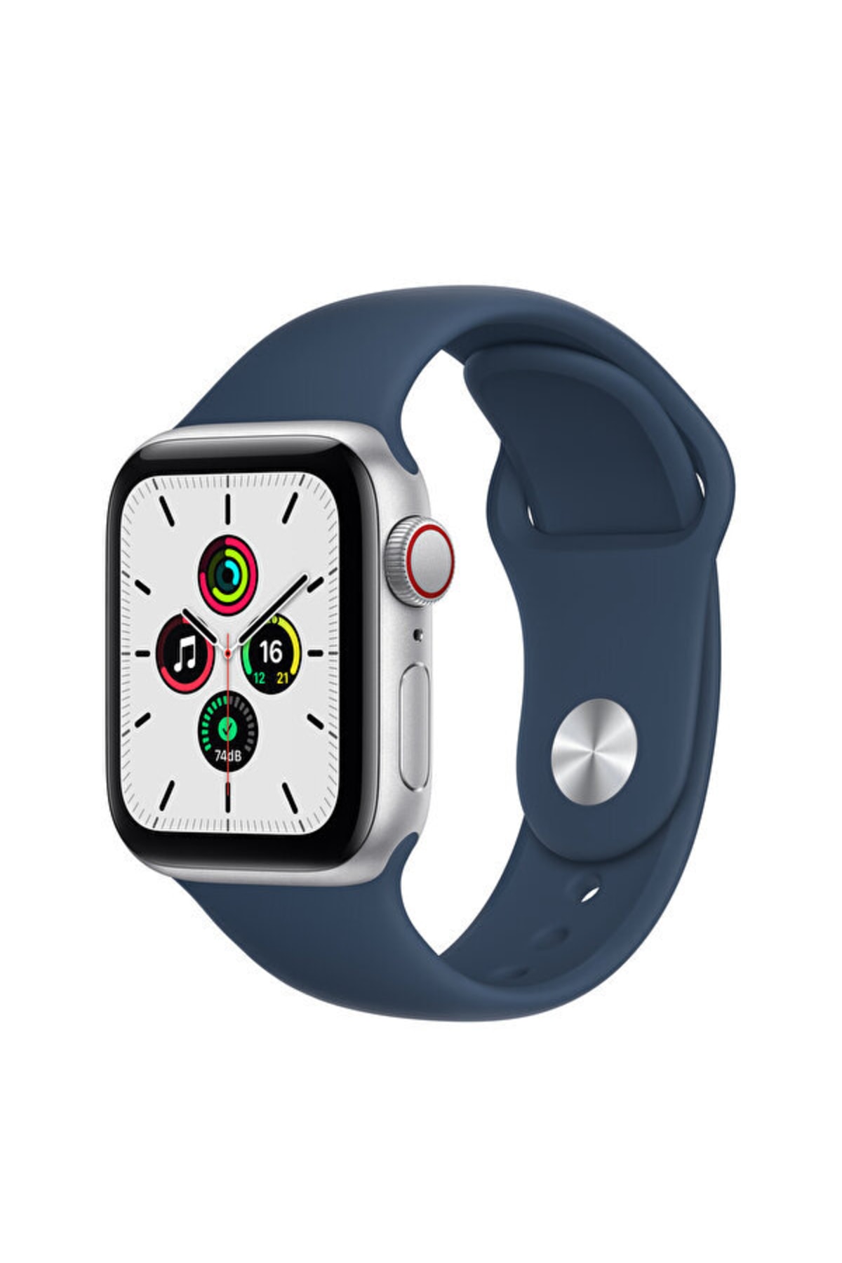 Apple Watch Se Gps + Cellular 40mm Gümüş Alüminyum Kasa Abis Mavisi Spor Kordon