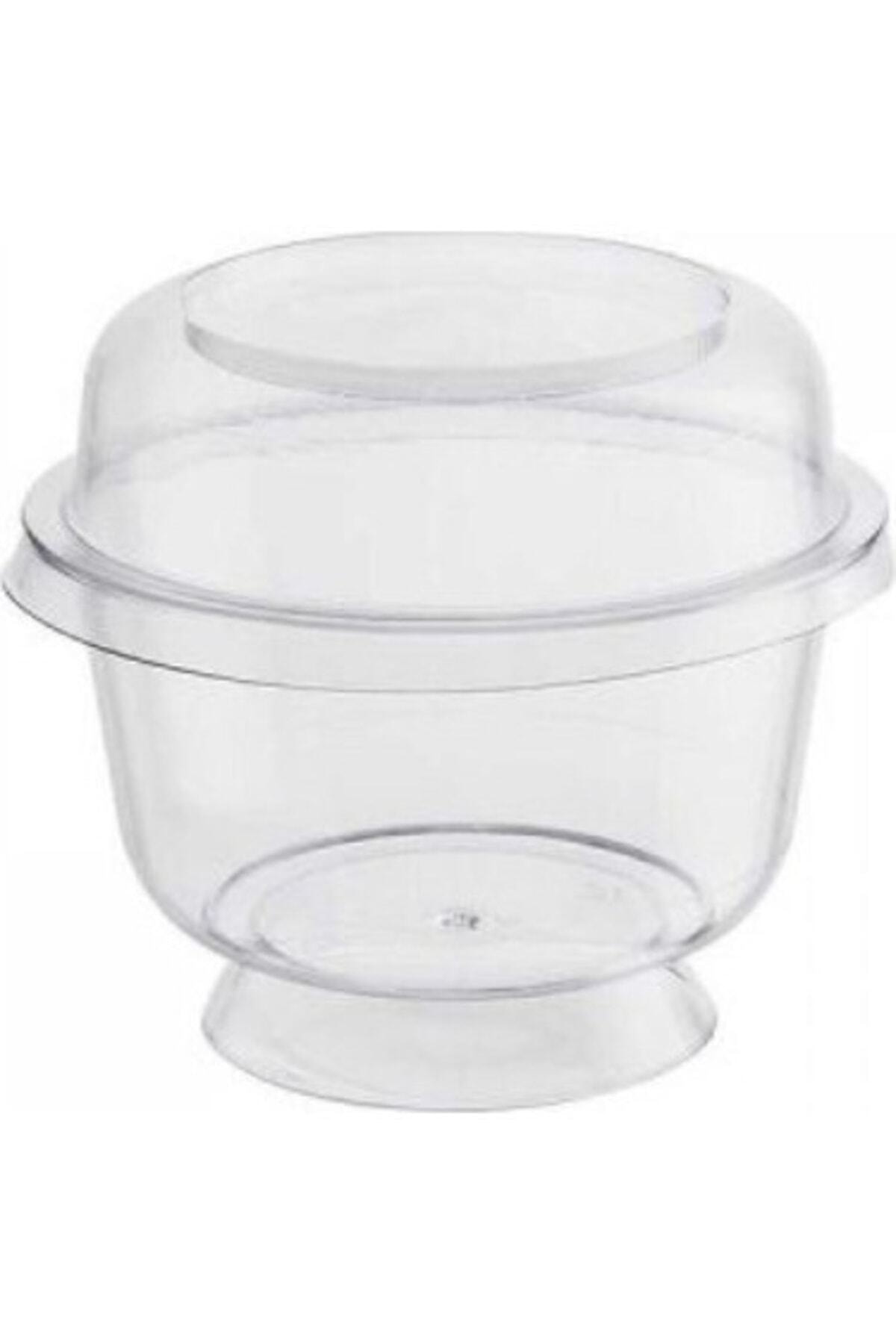 Ayaklı Tatlı Ve Sunum Kasesi Kapak 200 Ml Ps - Paket ( 25 Ad ) — Koksal Pack — Kase