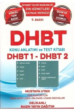 Dhbt 1-2 Konu Anlatımı Ve Test Kitabı 5. Baskı 9786058527973