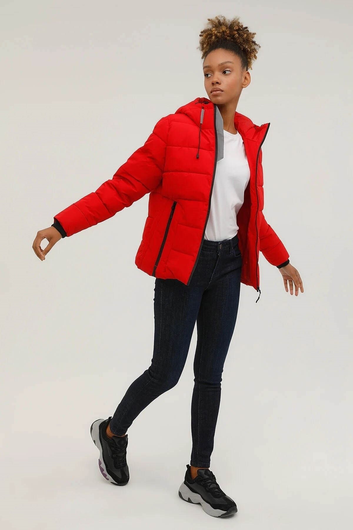 Lumberjack Winter Jacket Red Trendyol