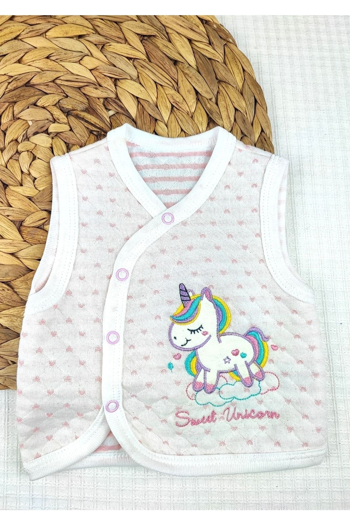 Sevnur Baby-سترة يونيكورن مبطنة 100% قطن للفتيات الصغيرات 0-3 أشهر، 3-6 أشهر، 6-9 أشهر 1