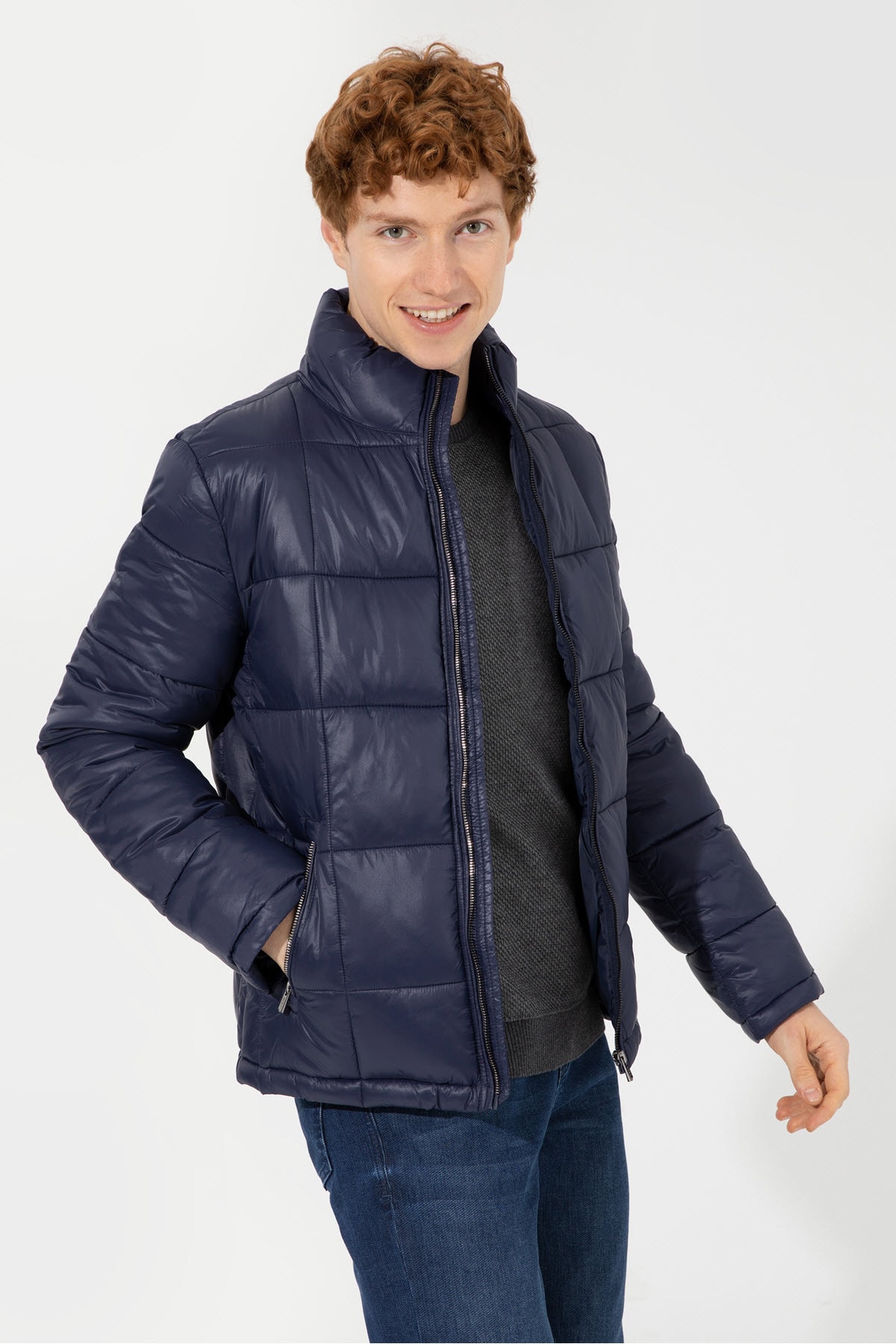 کاپشن مردانه آبی سرمه ای U.S. Polo Assn. | G081SZ0MS.000.1480659 اورجینال - تصویر 3