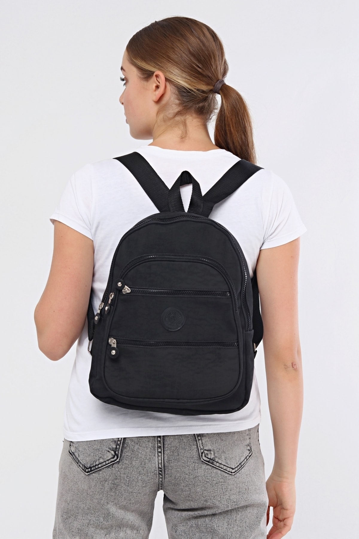 کوله پشتی زنانه مشکی Luvenis | LVNS99BP00 اورجینال - تصویر 3