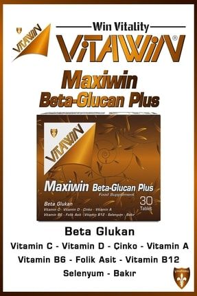Maxiwin Beta-glucan Plus Beta-glukan 30 Tablet 8692860200854