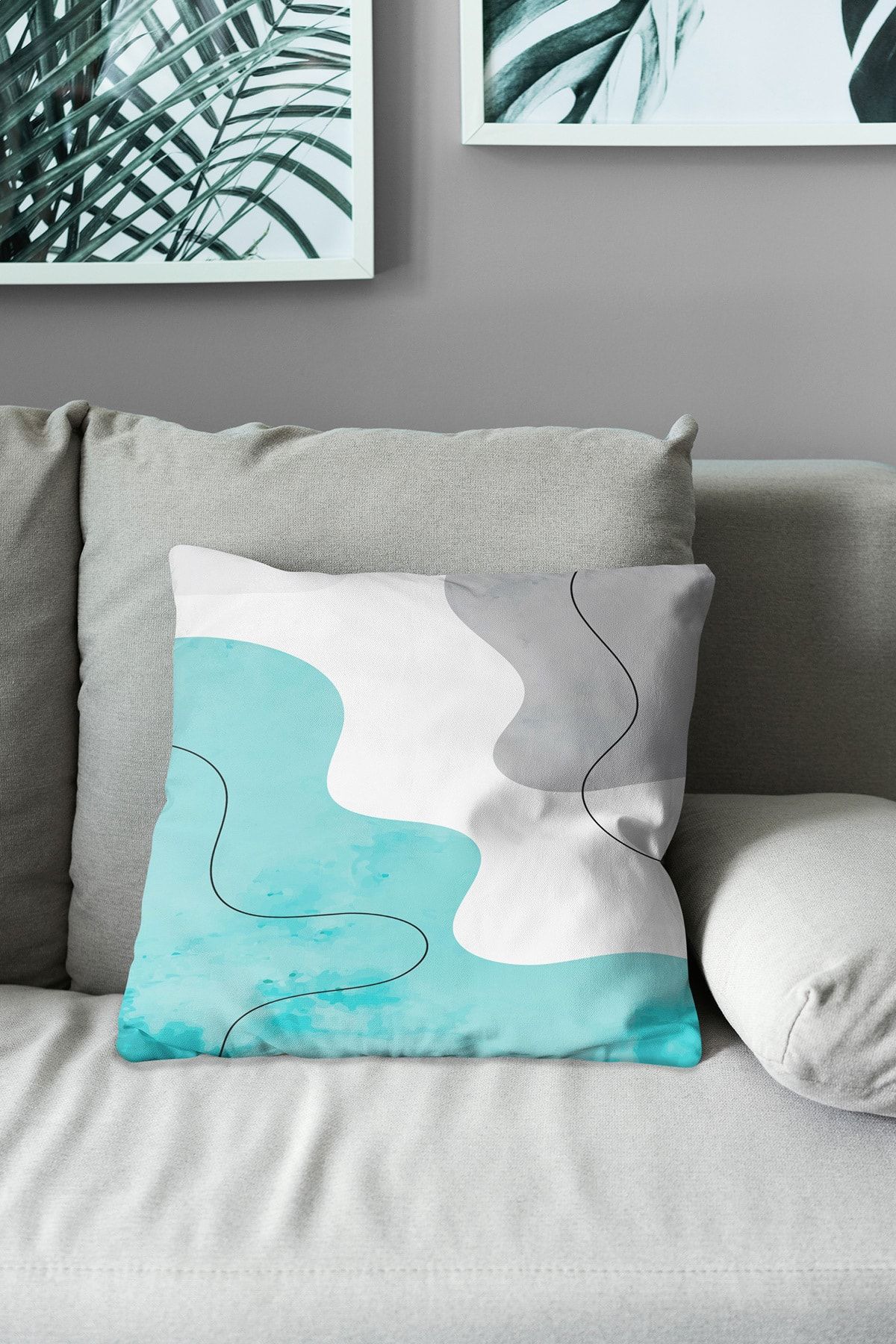 Moud's-Double Sided Printed Undulation Patterned 4-Piece Combination Suede Throw Pillow Cover 5