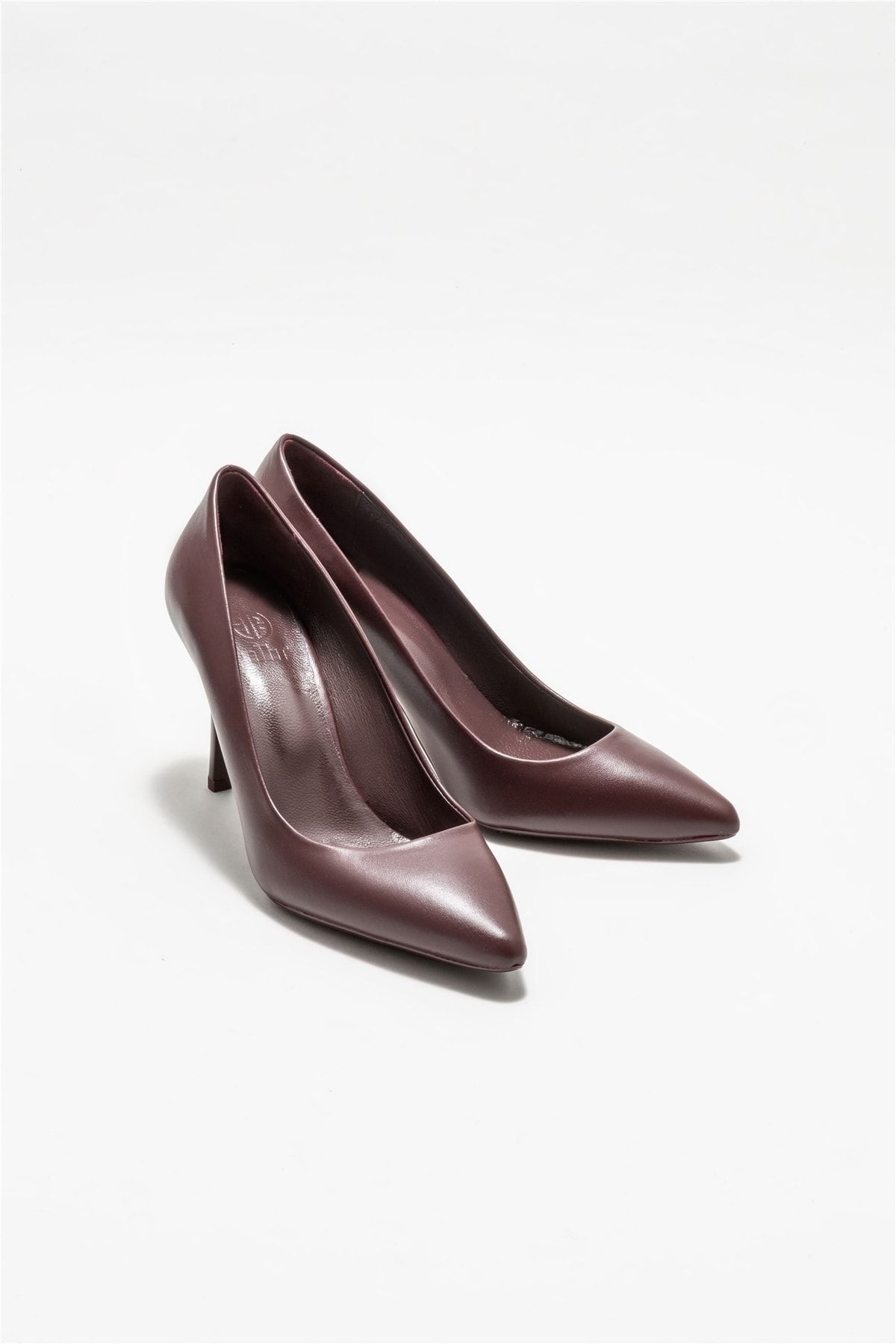 Elle Shoes-بورجوندي جلد خنجر المرأة 2