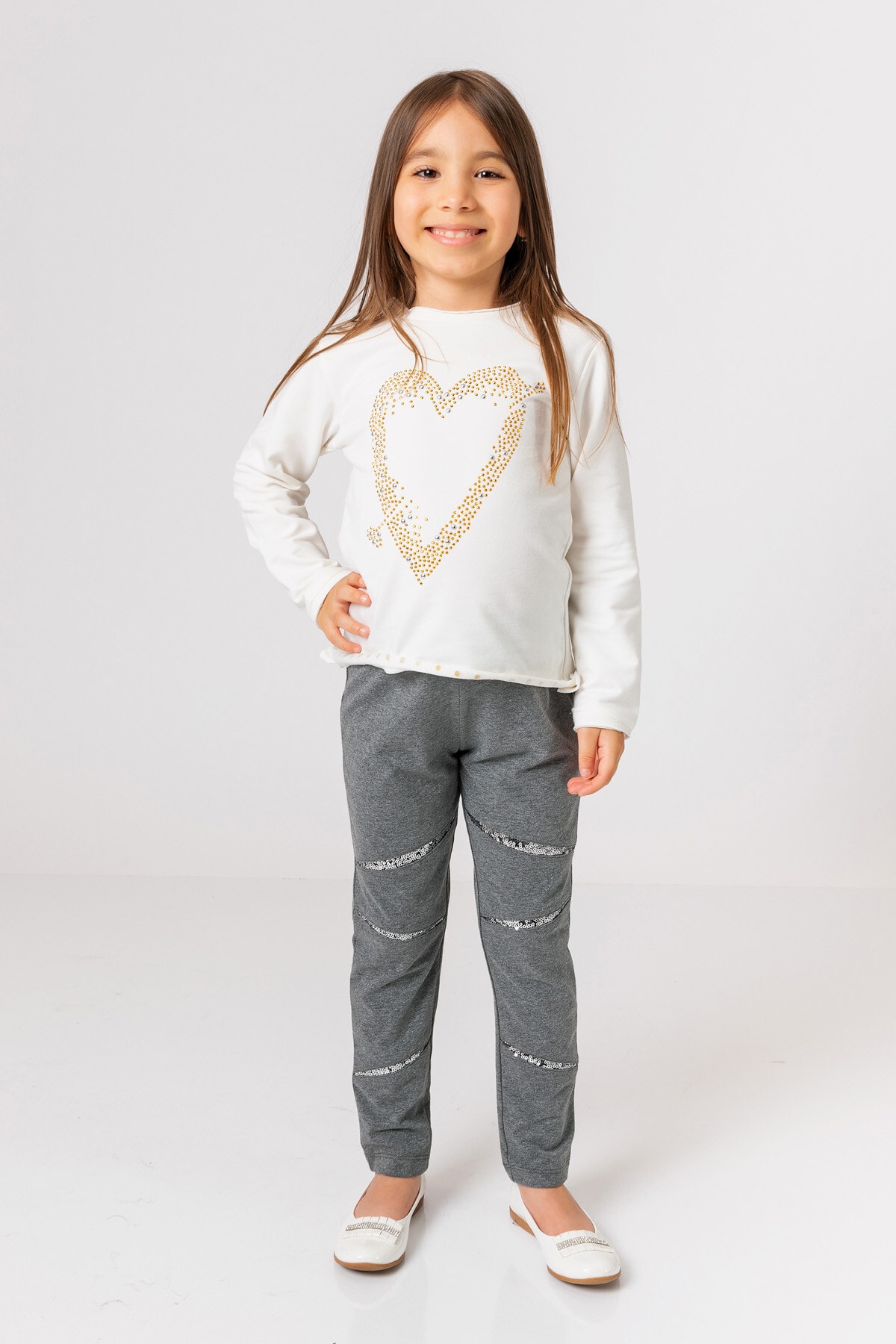 Girl Sequin Detailed Leggings