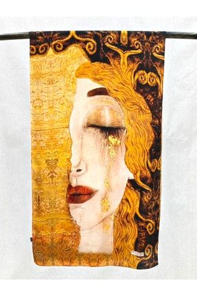 %100 Ipek Fular Gustav Klimt Freya's Tears 55x180 NF00344