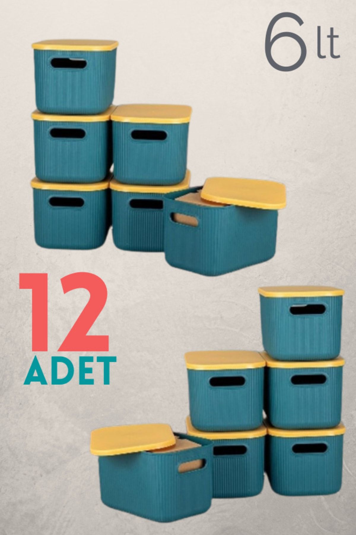 Decorative plastic storage shop bins