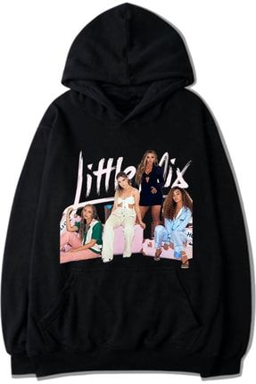 Unisex Siyah Little Mix Kapşonlu Sweatshirt LM001