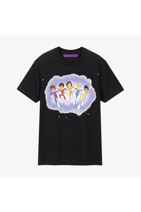 Unisex Siyah One Direction Baskılı T-Shirt ODY0300
