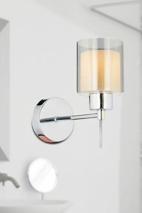 Goldie Krom Kaplama Duvar Lambası Yatak Odası-Yatak Başı-Banyo İçin Modern AplikLİK 3422-01-CH