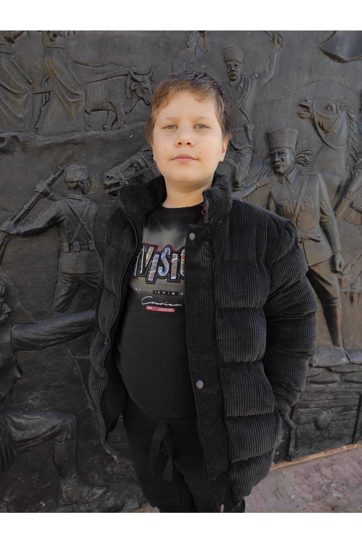  ژاکت مخمل ضخیم پسرانه با جیب‌های کناری