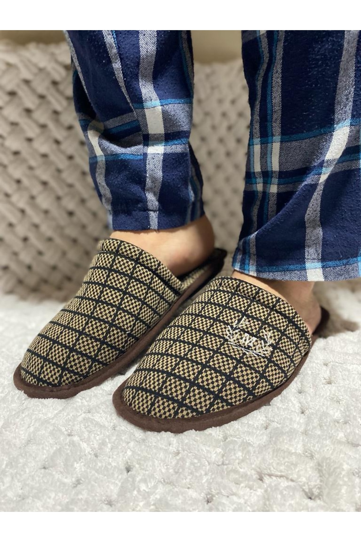  دمپایی راحتی مردانه طرح موتیف جهیزیه خانه