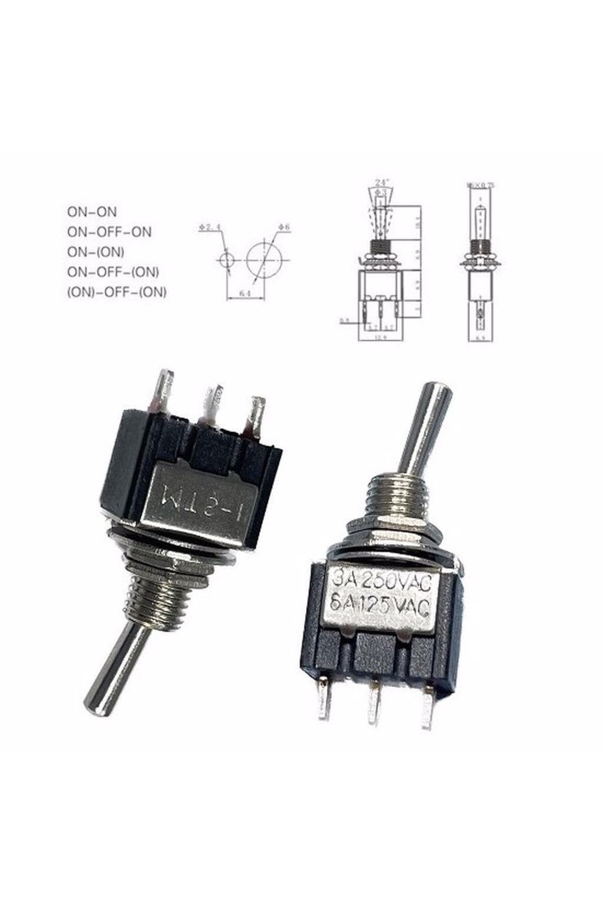 Komponentci-3 Foot Toggle Switch Key On-off Ic-139 (MTS-102) Black 1 Piece 3