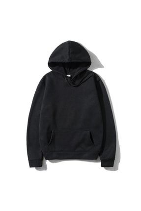 Unisex Oversize Siyah Basic Sweatshirt TW-3250