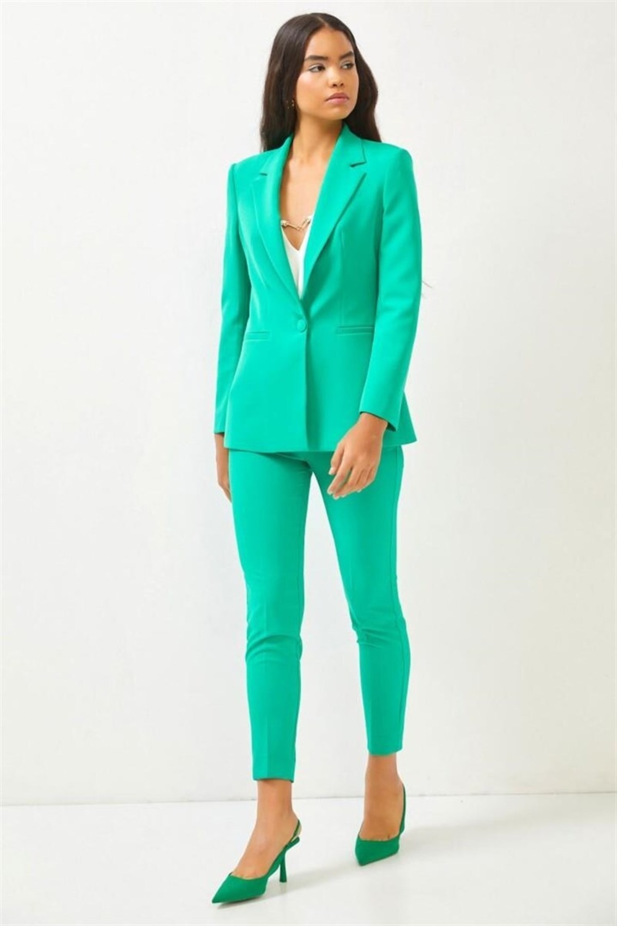 discount 86% Zara blazer WOMEN FASHION Jackets Leatherette Green S 
