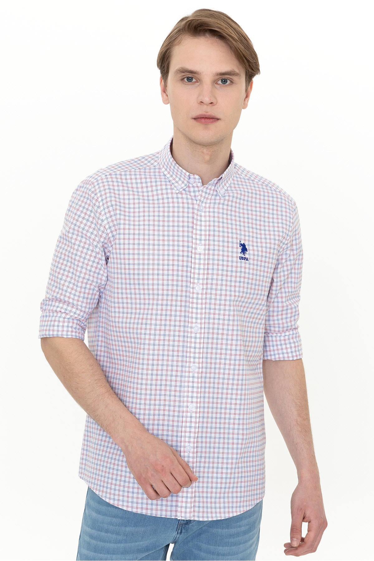 U.S. Polo Assn. Kırmızı Erkek Gömlek — قرمز G081SZ004.000.1377071