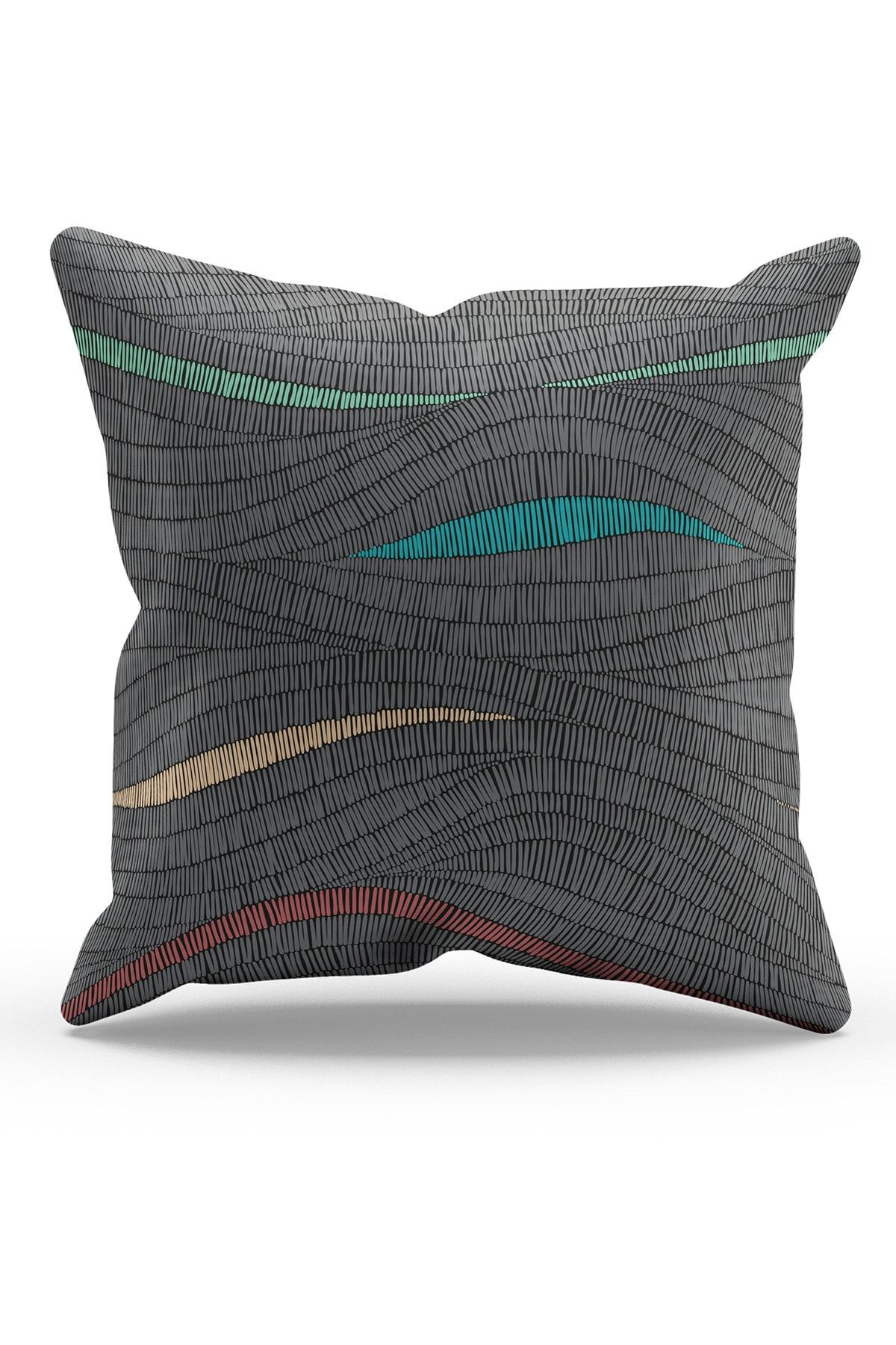 Moud's-Double Sided Printed Rug Line Patterned 2-Piece Combination Suede Throw Pillow Case 5