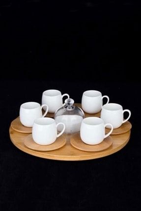 Bambu Döner Tepsili 6 Lı Kahve Set INT-ACARLAR234