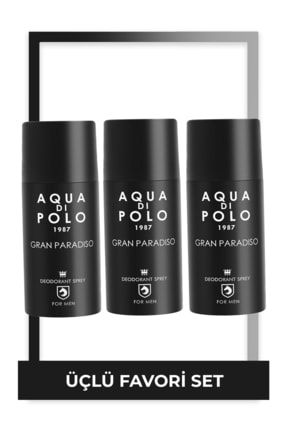 Aqua Di Polo Gran Paradiso 3'lü Parfümlü Deodorant Seti Stcc004401 STCC004401