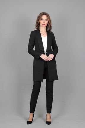 Helen Ceket & Boru Paça Pantolon Takım-siyah 1004510