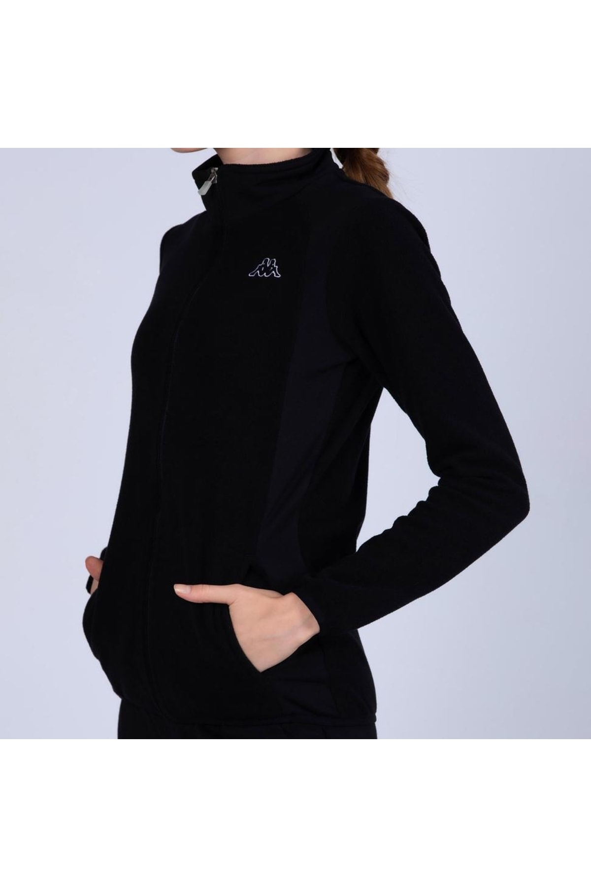 Giacca Kappa Fleece Donna - Logo Omini Ricamato, Micro Polar, Slim Fit, Made In Italy - Foto 2