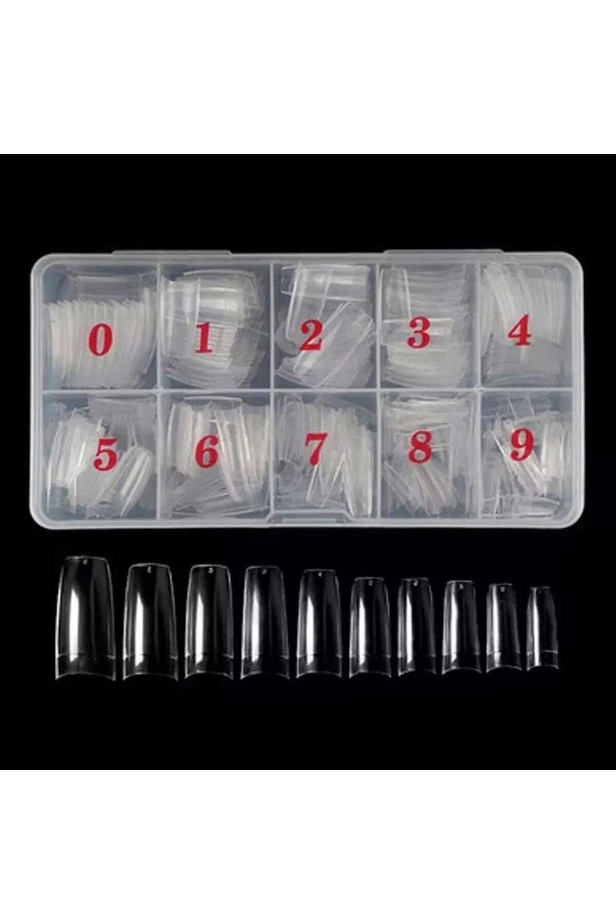 500 ناخن مصنوعی شماره نیمه ماه شفاف -رنگ ELLEA NAIL