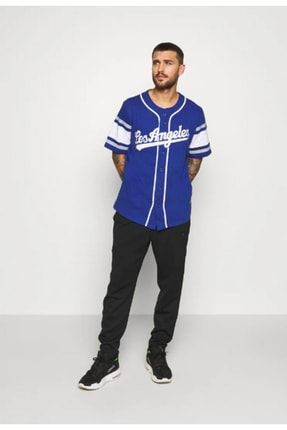 Orjinal Mlb Los Angeles Dodgers Erkek Baseball Forma T-shirt Düğmeli O0203011MLB6640MAV