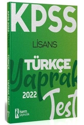 Süper Fiyat Isem 2022 Kpss Türkçe Yaprak Test 9786052865651